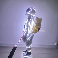 Costume de danse astronaute rechargeable à LED Costume de robot à LED Spectacle de danse lumineux pour la fête en boîte de nuit