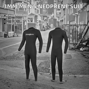 Sinodiving <span class=keywords><strong>Combinaison</strong></span> en néoprène 3mm pour <span class=keywords><strong>homme</strong></span> avec fermeture éclair au dos <span class=keywords><strong>Combinaison</strong></span> humide adaptée à l'<span class=keywords><strong>eau</strong></span> <span class=keywords><strong>froide</strong></span> pour le surf, la <span class=keywords><strong>natation</strong></span> et la plongée-Taille adulte - Product Image 3