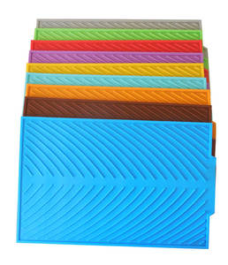 Passe au lave-vaisselle à usages multiples étanche antidérapant <span class=keywords><strong>2</strong></span> tailles grand tapis d'égouttage tapis de séchage de vaisselle en Silicone pour comptoir de cuisine - Product Image 1