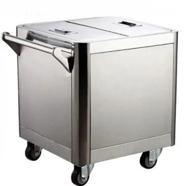 Прямая продажа с фабрики колесные мобильные нержавеющая сталь 50 кг муки машина рисовой муки автомобиля ручной тип пуш-ап сахарная пудра для хранения автомобиля цена