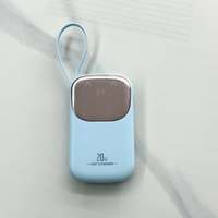 Câbles intégrés, station d'alimentation portable ultra-mince de grande capacité 10000mAh, sortie 22,5W, type-C, chargeur de téléphone portable, livraison rapide
