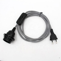 Câble d'alimentation de 1,8 m, support de lampe suspendue E27, prise EU, interrupteur 303, 250V 4A, pour lampe suspendue, douille d'ampoule LED, adapté à un usage domestique