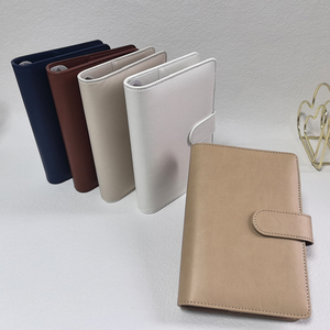 Không có moq máy tính xách tay kế hoạch Macarons tổ chức chất kết dính Bìa bơm lại 6 vòng PU da A6 Ngân Sách tiền tiết kiệm chất kết dính - Product Image 2