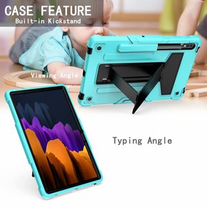 Supporto per tablet 3 in 1 per bambini, custodia per <span class=keywords><strong>Samsung</strong></span> <span class=keywords><strong>Galaxy</strong></span> Tab <span class=keywords><strong>S7</strong></span> T870/875 11 pollici 2020, custodia antiurto in silicone PC sicura per tablet - Product Image 5