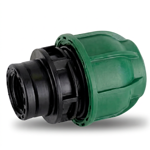 Acoplamiento Roscado Hembra de Compresión 32*11/4 de Material PP Virgen SAP para Tuberías de PE/HDPE con Diseño de Anillo Resistente a la Corrosión para Agua - Product Image 1