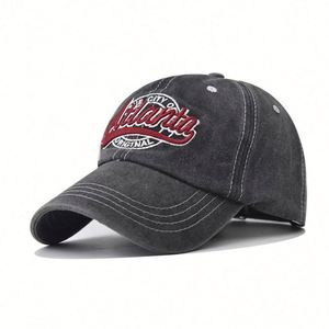 Gorra de Béisbol de Algodón Desgastado Vintage con Bordado Personalizado de Atlanta, Estilo Casual y Deportivo para Exteriores - Product Image 5