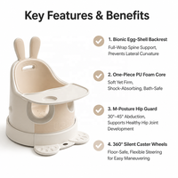 Siège d'apprentissage ergonomique en mousse PU pour bébé, chaise de sol avec soutien de la colonne vertébrale pour nourrissons et tout-petits de 5 à 36 mois, vente en gros, OEM