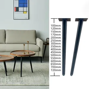TOPCENT-Eisenkonisch-Stuhl-Unterstützung, Möbel-Fuß, Nachttisch, Chrom-Schrank, Metall-Sofa-Bein, Gold Messing, 100mm - 400mm