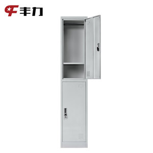 Armoire métallique simple à 2 portes pour vêtements, type casier, économique - Product Image 3