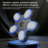 Cible murale de boxe électronique intelligente avec 9 niveaux réglables, modes d'entraînement au rythme musical LED et suivi de la vitesse de frappe pour la salle de sport à domicile
