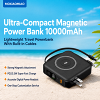 Batterie externe magnétique sans fil portable 0000mAh avec protection de sécurité à 9 couches, cellule polymère certifiée CE FCC RoHS