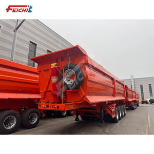 Semi-remorque à benne arrière à 4 essieux de haute qualité, remorque à benne basculante en acier au carbone, remorque à benne arrière hydraulique à usage intensif - Product Image 1