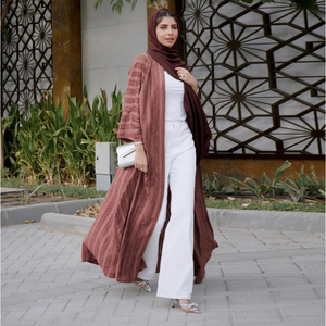 عباءة نسائية إسلامية على الطراز العربي السعودي الشرق أوسطي التقليدي، سترة محبوكة أنيقة للنساء المسلمات - Product Image 5