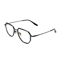 Montures de lunettes polygonales en acétate faites à la main en titane IP, montures optiques, montures de lunettes de vue, style moderne brillant, design Y2K
