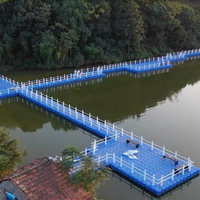 Matériel plastique solide, économique, pratique et respectueux de l'environnement, quai flottant, quai gonflable, plateforme gonflable