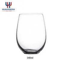 Premium Drinking Glasses 15 Ounces Spirits Heat Resistant Borosilicate Clear Stemless Wine Glasses For Red Wine Juice Water