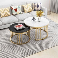 Table basse moderne pour salon en marbre table basse italienne en marbre pied doré