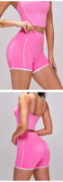 Shorts de yoga taille haute pour femme, effet push-up, en Spandex/Nylon, infroissables, respirants, séchage rapide, couleur unie, avec poches, pour la course