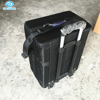 Valise à lunettes optiques noire Oxford, étui de rangement pour lunettes, chariot avec plateaux de présentation pour lunettes