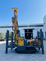 Machine de forage de puits entièrement hydraulique pour l'eau, profondeur 200m, avec pompe à boue, vente directe usine, haute qualité, prix bas