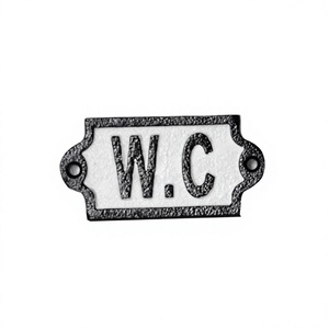 Cast Iron WC General <b>Sign</b> Easy Mounted Wall <b>Sign</b> and Plaque Handpainted Customized Color Metal Wall <b>Sign</b> Plaque at Hot Sale Cost - Product Image 1