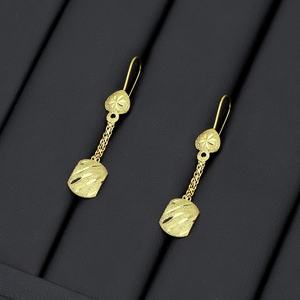 Boucles d'oreilles pendantes JXX en laiton plaqué or 24 carats, motif géométrique vintage, pour la Somalie, design classique de haute qualité - Product Image 3