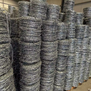 Fil <span class=keywords><strong>barbelé</strong></span> galvanisé à chaud de fabrication usine, rouleau de clôture pour ferme, protection de sécurité – Vente chaude - Product Image 4