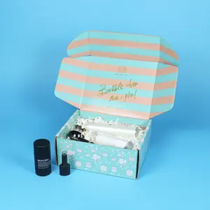 Изготовленный на заказ Элегантный картонный биоразлагаемый набор для упаковки косметических лосьонов, оптовая продажа для ухода за кожей, Доставка почтовой бумажной коробки