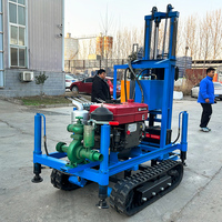 Foreuse de forage de puits de 150 m conforme à la norme EPA, machine de forage de roche diesel portable pour le forage de puits d'eau, alimentée électriquement pour l'utilisation agricole
