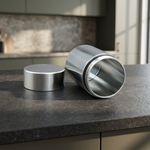 Portable Stainless Steel Smell Proof Airtight Food <b>Storage</b> <b>Jar</b> Tea Coffee Herb Medicine Container Flip Top Lid <b>for</b> <b>Kitchen</b> Use - Product Image 4