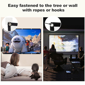 Màn chiếu bạc gấp gọn 60~150 inch, tỷ lệ 4:3 & 16:9, màn chiếu phim gia đình đơn giản, di động, sử dụng trong nhà và ngoài trời - Product Image 5