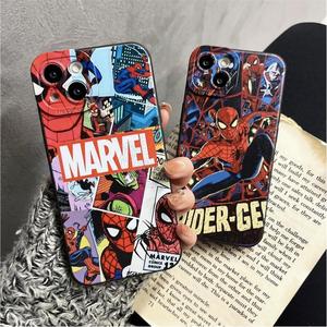 เคสโทรศัพท์ TPU ป้องกันเต็มขอบลายการ์ตูนสไปเดอร์แมน <span class=keywords><strong>Marvel</strong></span> สไตล์แฟชั่น พร้อมโลโก้สั่งทำ สำหรับ iPhone 17 16promax ดีไซน์เท่ห์ - Product Image 1
