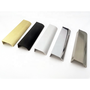 MLP41 Lemari Peralatan Aluminium Profil Hitam Perunggu Coklat Pintu Kabinet Pull Edge Menangani - Product Image 3