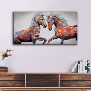 Grandes affiches <span class=keywords><strong>et</strong></span> impressions de chevaux en <span class=keywords><strong>noir</strong></span> <span class=keywords><strong>et</strong></span> <span class=keywords><strong>blanc</strong></span> de couleur abstraite Peinture sur toile d'animaux <span class=keywords><strong>et</strong></span> images d'art mural Décoration nordique - Product Image 4
