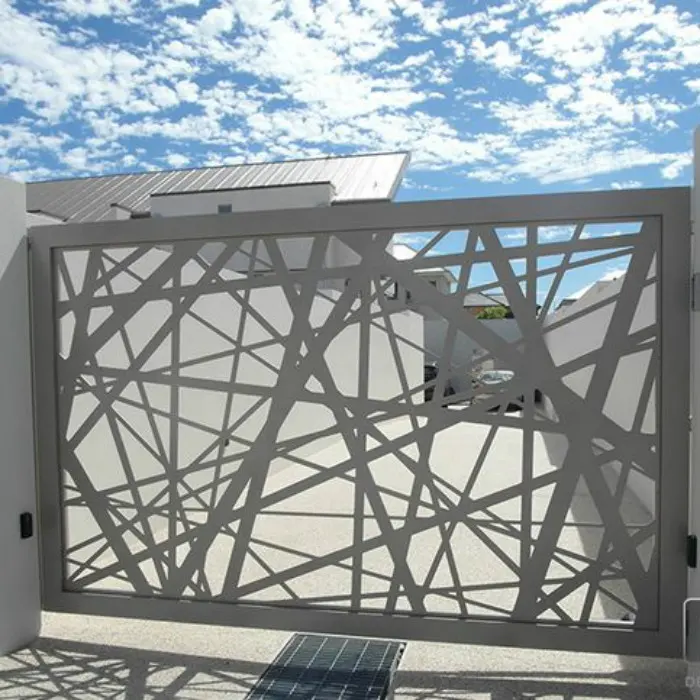 Декоративная панель для сада в европейском стиле, алюминиевая металлическая конструкция с водонепроницаемым экологичным покрытием для наружных ворот