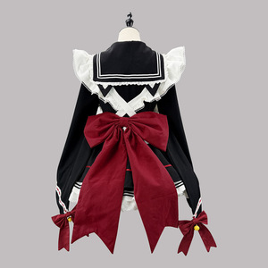 Costume de marin à manches longues, tenue de demoiselle Lolita, ensemble de robe de cosplay noir S-5XL - Product Image 4