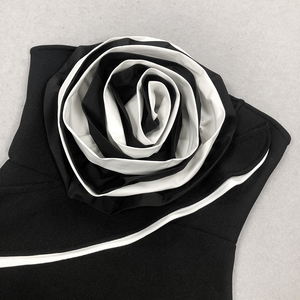 Robe de <span class=keywords><strong>soirée</strong></span> élégante pour femmes, robe longue noire moulante à fleurs, robe de <span class=keywords><strong>soirée</strong></span> à fleurs 3D, robe de <span class=keywords><strong>soirée</strong></span> pour club - Product Image 5
