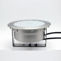 Projecteur LED pour piscine, fontaine et aménagement paysager, extérieur, haute puissance, RGB, blanc chaud, acier inoxydable, 12V/24V/120V, IP68, étanche