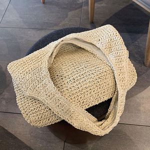 Sacs à main en paille de grande taille pour femmes, sacs à bandoulière en rotin naturel tissé, sac de plage d'été, sac fourre-tout fait à la main pour femmes - Product Image 3