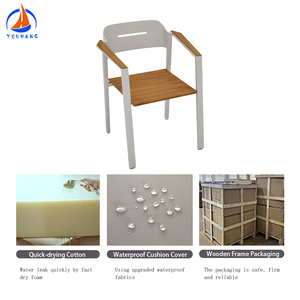 Venta caliente Mesa de jardín Sillas de patio impermeables nórdicas de alta calidad Mesa de proveedor de aluminio y cuatro sillas de jardín - Product Image 4
