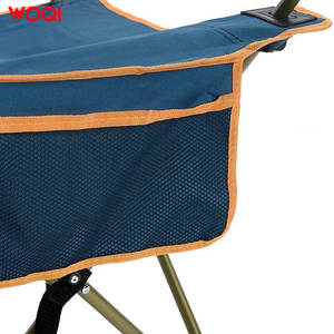 Silla Plegable para Exteriores Woqi, Color Azul Marino, Marco de Aluminio, Tela de Poliéster, Uso en Jardín, Ligera, Portátil, con Parasol - Product Image 2