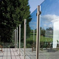 DAIYA — balustrade d'extérieur, balustrade en verre gris, pour homme