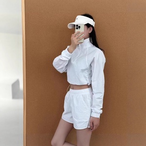 Set di Abbigliamento Casual da Donna in Nylon a 2 Pezzi per Protezione Solare, Collo Alto, Vestibilità Regolare, Lunghezza al Ginocchio, Traspirante, Sottile, per Esterni, Manica Lunga - Product Image 3