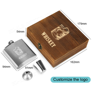 Shunstone Cá nhân hoá tùy chỉnh 5oz thép không gỉ <span class=keywords><strong>Whiskey</strong></span> <span class=keywords><strong>Hip</strong></span> <span class=keywords><strong>Flask</strong></span> Bộ quà tặng với Shot Glass và Phễu Bộ quà tặng cho nam giới - Product Image 2