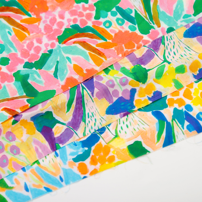 Professional cotton span crepe knit digital print , custom print cotton fabric