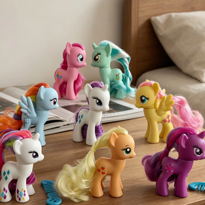 Mi Pequeño Juguete Set Completo, Twilight Sparkle, Rarity, Pinkie Pie, Rainbow Dash, Figuras de Pony, Adornos de Pony, Regalos de Cumpleaños para Niñas - Product Image 1