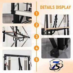 <span class=keywords><strong>Reformer</strong></span> de <span class=keywords><strong>Pilates</strong></span> con Media Trapecio y Riel Deslizante Completo, Construcción Ajustable de Aleación de Aluminio, Origen Henan, para <span class=keywords><strong>Pilates</strong></span> en Casa, Duradero y Portátil - Product Image 5