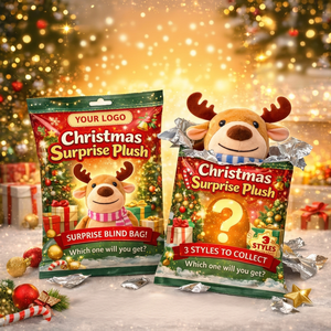 Custom Christmas Surprise Blind Bag Mystery Wooden Eco-Friendly Reusable Gift for Kids Collectible Holiday Party Favor Soft Toy - Product Image 1