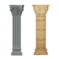 Moules en plastique préfabriqués pour colonnes romaines carrées en béton ciment pour la décoration extérieure des bâtiments, vente