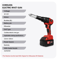 Pistol Rivet Nut Tanpa Kabel Electric Goddess untuk Baterai 20V dengan Motor Brushless 3.2-4.8mm dan Kapasitas Paku 1/2 inci hingga 3 1/2 inci